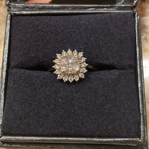 LUSTRO STELLA SUNBURST RING 2.70 ctw.  SIZE 8
